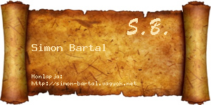 Simon Bartal névjegykártya