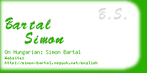 bartal simon business card